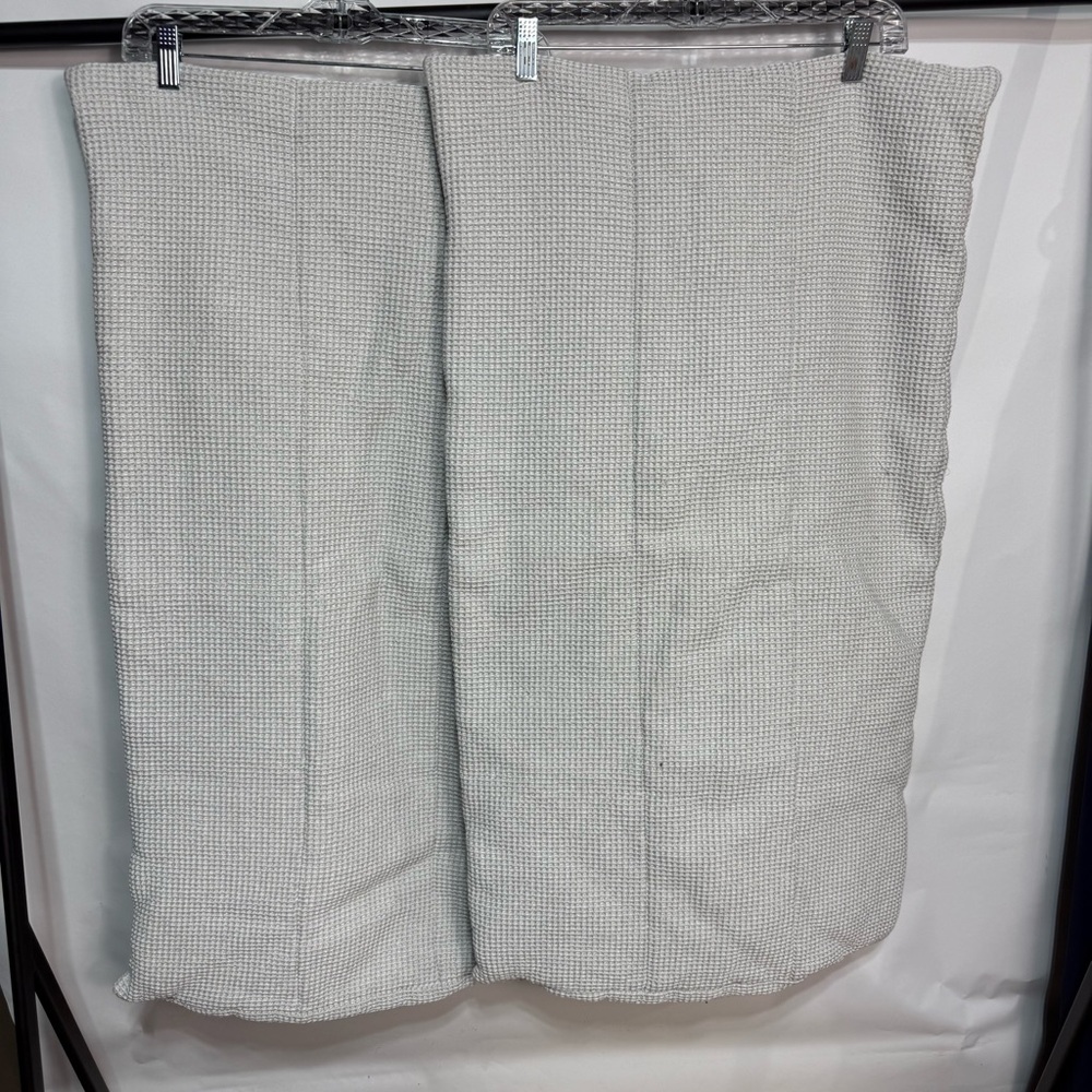 Beddy’s King Pillowcases Set of 2 – Waffle Textured Cotton – Gray – GUC